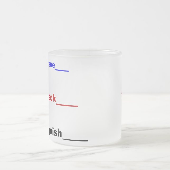 USS TRUXTUN Pursue, Attack, Vanquish mugs (Center)