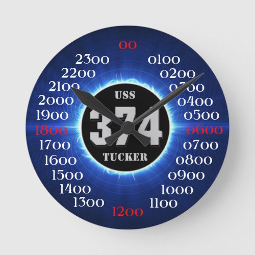 USS Tucker DD_374 Round Clock