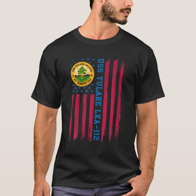 USS Tulare LKA-112 Amphibious Cargo Ship Veteran C T-Shirt (Front)
