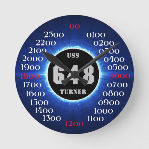 USS Turner  DD_648 Round Clock