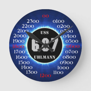 USS Uhlmann (DD-687) Round Clock