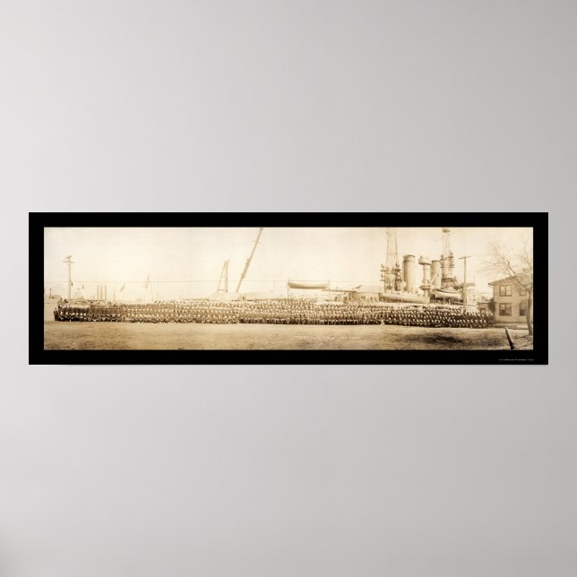USS Utah Crew Photo 1912 Poster (Front)