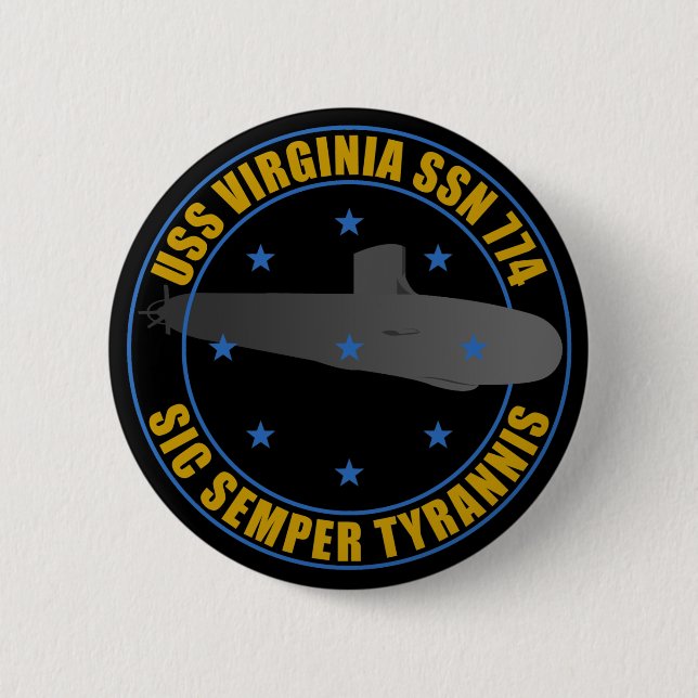USS Virginia Button (Front)