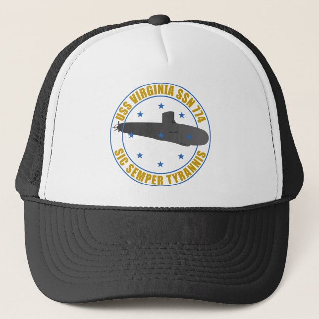 USS Virginia Trucker Hat (Front)