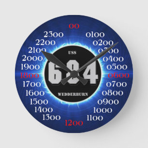 USS Wedderburn (DD-684) Round Clock