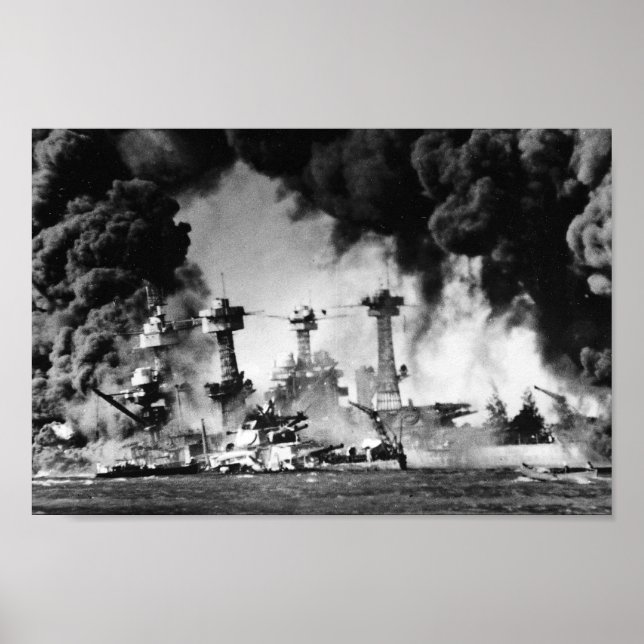 USS West Virginia at Pearl Harbor Poster (Front)