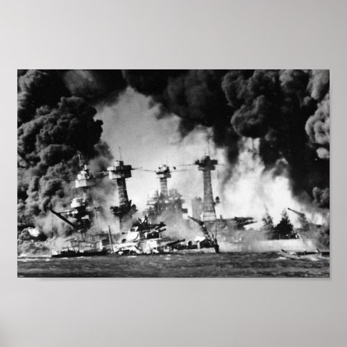 USS West Virginia at Pearl Harbor Poster