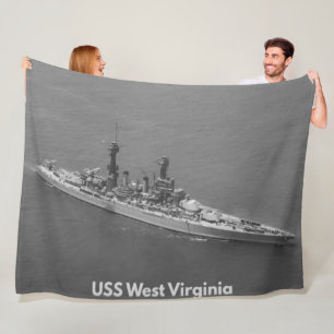 USS WEST VIRGINIA FLEECE BLANKET