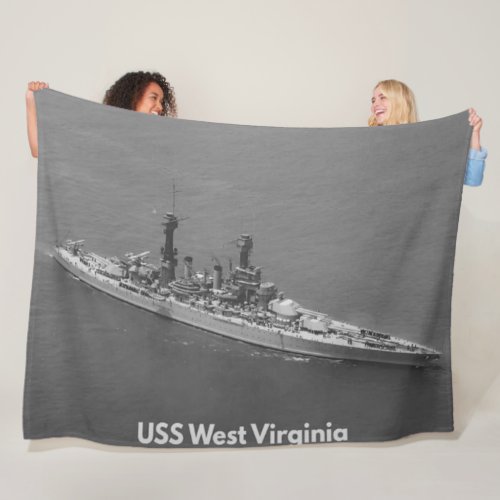 USS WEST VIRGINIA FLEECE BLANKET
