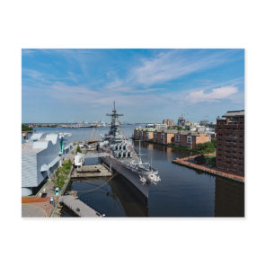 USS Wisconsin (BB-64) Iowa-Class Battleship Postcard