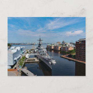 USS Wisconsin (BB-64) Iowa-Class Battleship Postcard