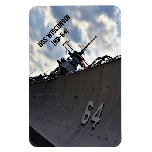USS Wisconsin BB_64  US Military Battleship Magnet