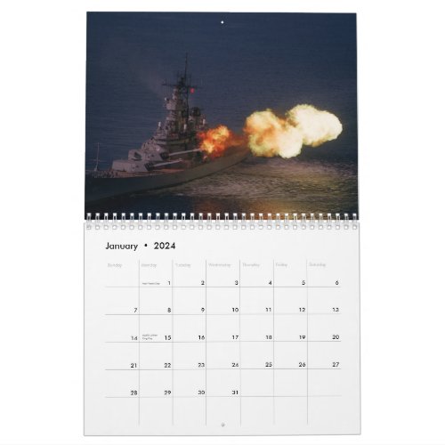 USS Wisconsin Calendar 