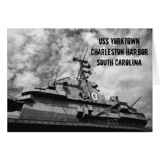 USS Yorktown Charleston SC Battelship Card (Front Horizontal)