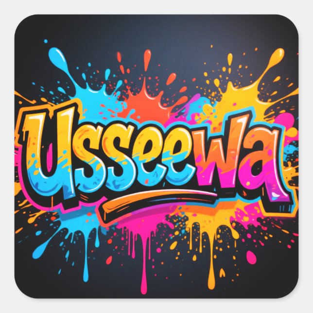 Usseewa – Surreal Sonic Energy Concept Square Sticker (Front)