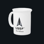 USSF | United States Space Force Beverage Pitcher<br><div class="desc">The United States Space Force is the space service branch of the U.S. Air Force. Shop officially licensed U.S. Space Force logo products on Zazzle! Personalize by adding your name or custom text!</div>