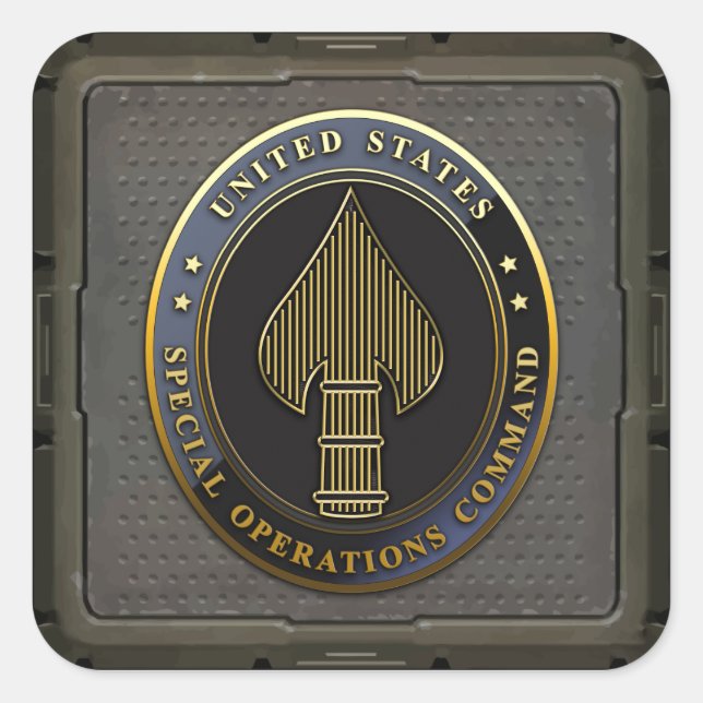 USSOCOM Emblem Square Sticker (Front)