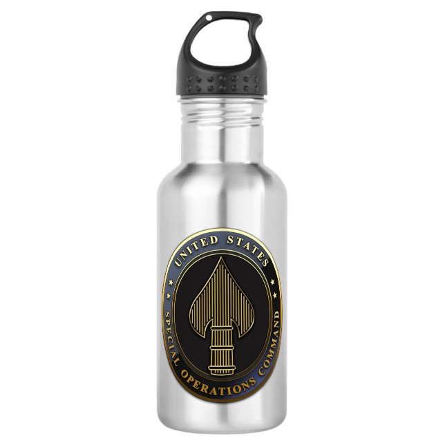 USSOCOM Emblem Stainless Steel Water Bottle (Front)