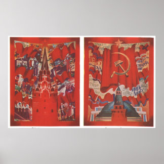 USSR CCCP Cold War Soviet Union Propaganda Posters