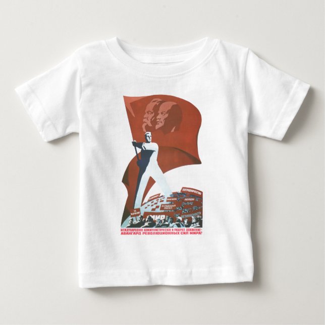USSR CCCP Cold War Soviet Union Propaganda Posters Baby T-Shirt (Front)