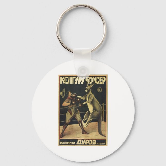 USSR CCCP Cold War Soviet Union Propaganda Posters Keychain (Front)
