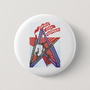 USSR CCCP Cold War Soviet Union Propaganda Posters Pinback Button