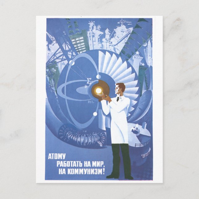USSR CCCP Cold War Soviet Union Propaganda Posters Postcard (Front)
