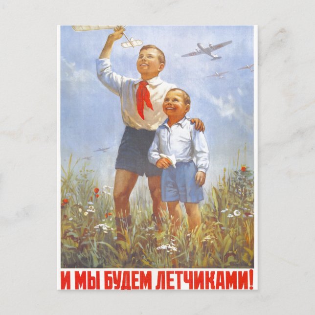 USSR CCCP Cold War Soviet Union Propaganda Posters Postcard (Front)