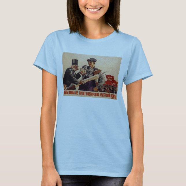 USSR CCCP Cold War Soviet Union Propaganda Posters T-Shirt (Front)