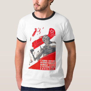 USSR CCCP Cold War Soviet Union Propaganda Posters T-Shirt