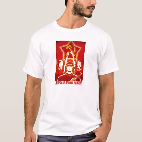 USSR CCCP Cold War Soviet Union Propaganda Posters T_Shirt