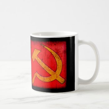 Ussr Communism Hammer & Sickle Grunge Mug by HumphreyKing at Zazzle