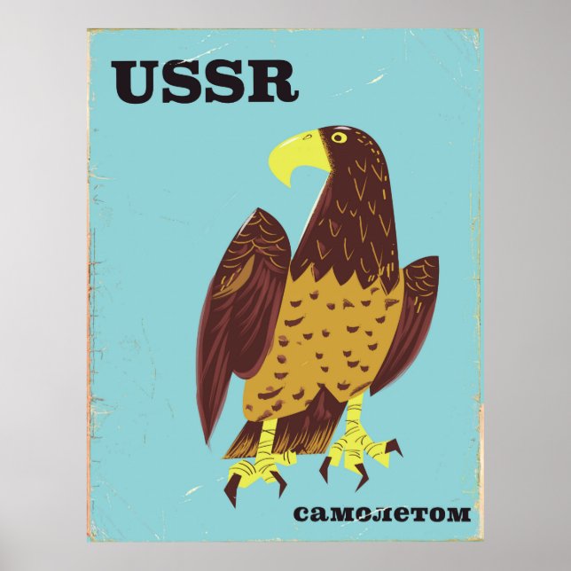 USSR Eagle vintage travel poster (Front)
