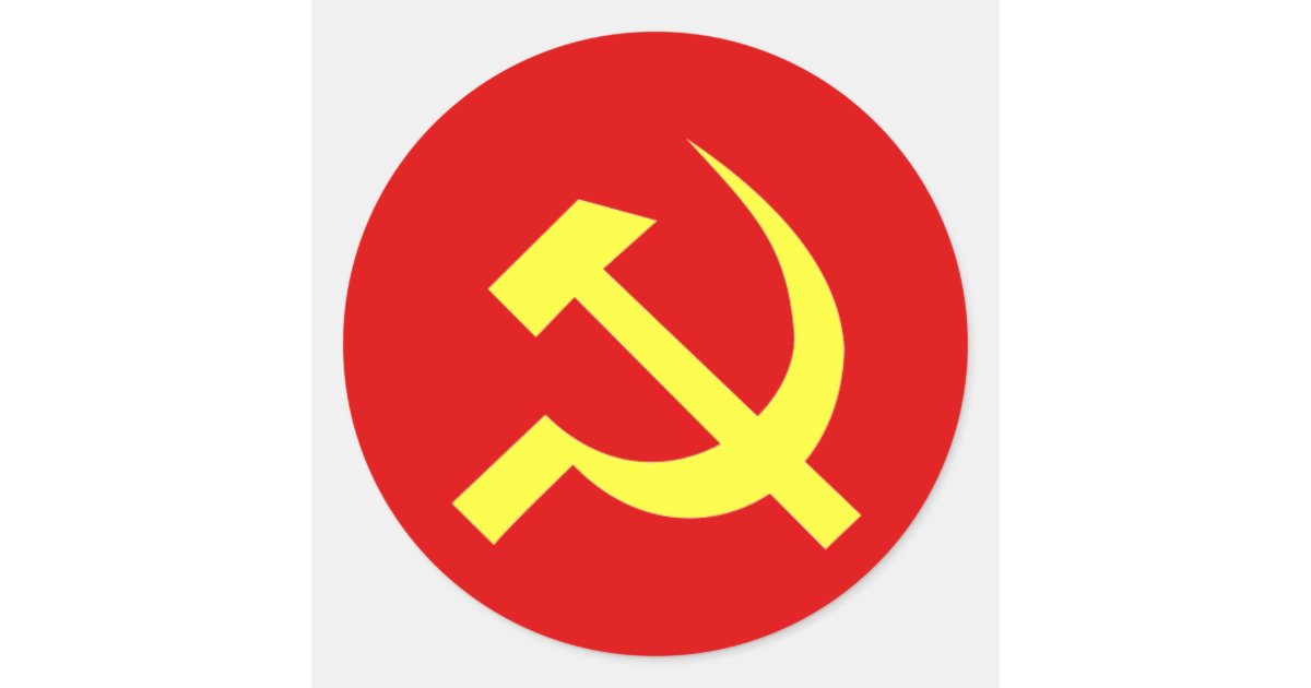 ussr flag customized classic round sticker zazzle com christmas mugs gifts