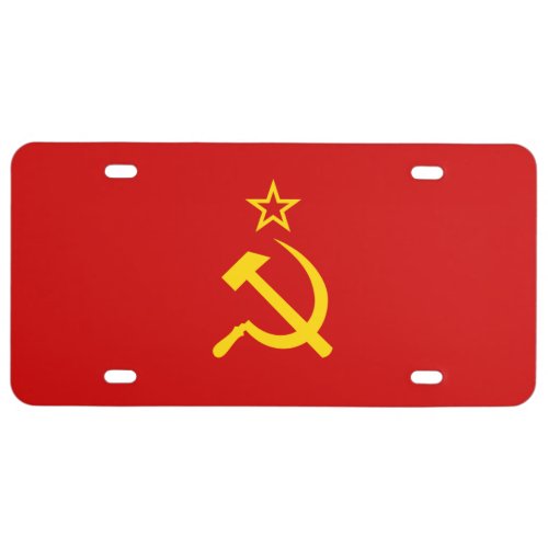 USSR FLAG LICENSE PLATE