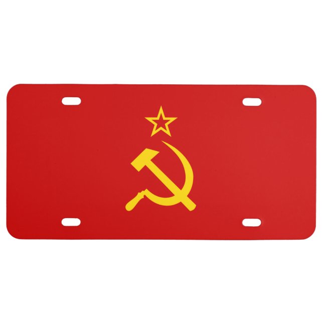 USSR FLAG LICENSE PLATE (Front)