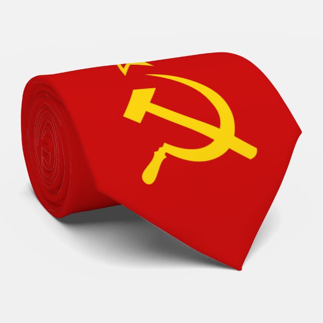 USSR flag Neck Tie (Rolled)