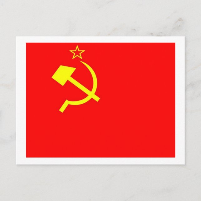 USSR Flag Postcard (Front)