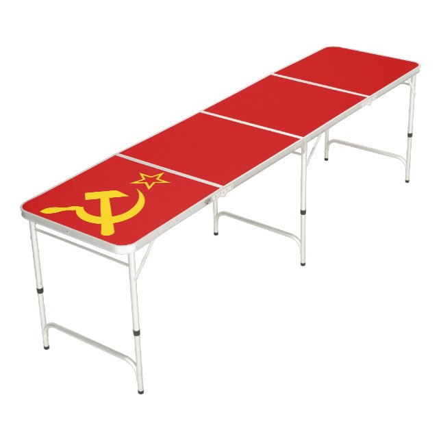 USSR Flag - Soviet Union Flag Beer Pong Table (Angled)
