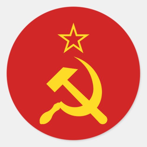 USSR Flag _ Soviet Union Flag Classic Round Sticker