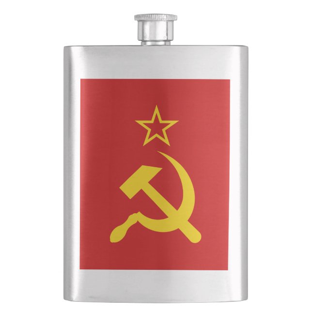 USSR Flag - Soviet Union Flag Flask (Front)