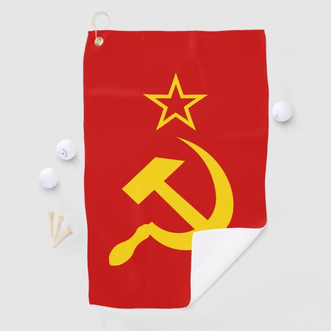 USSR Flag - Soviet Union Flag Golf Towel (InSitu)