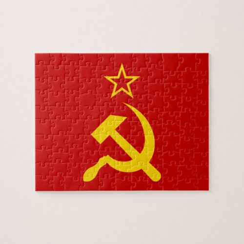 USSR Flag _ Soviet Union Flag Jigsaw Puzzle