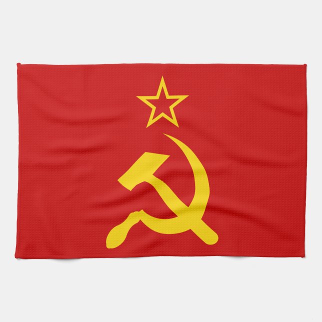 USSR Flag - Soviet Union Flag Kitchen Towel (Horizontal)