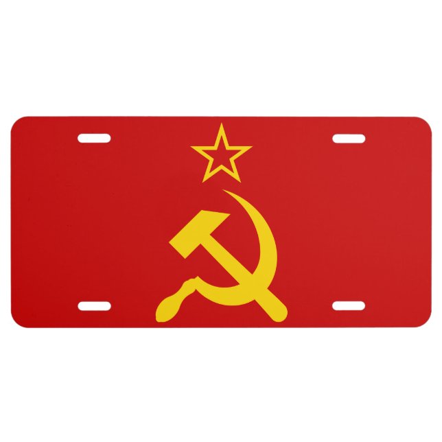 USSR Flag - Soviet Union Flag License Plate (Front)