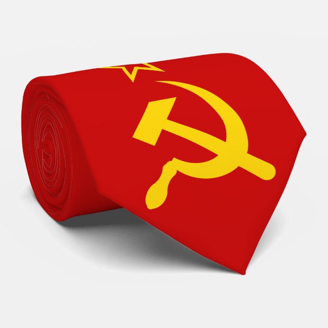 USSR Flag - Soviet Union Flag Neck Tie (Rolled)