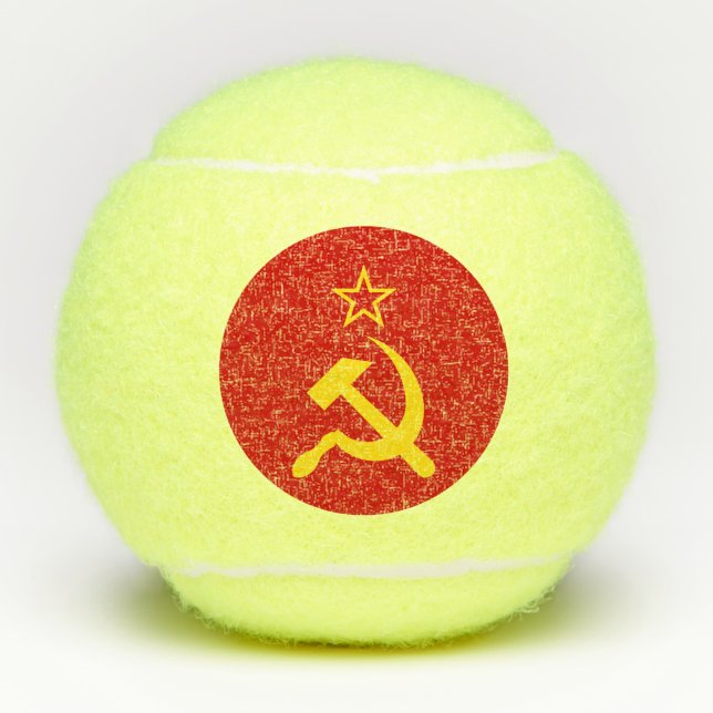 USSR Flag - Soviet Union Flag Tennis Balls (Front)