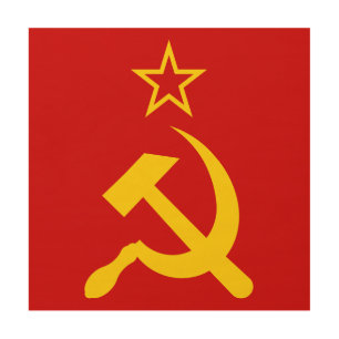 USSR Flag - Soviet Union Flag Wood Wall Art