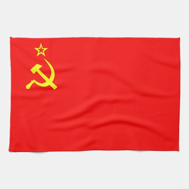 ussr russia soviet communist country flag towel (Horizontal)