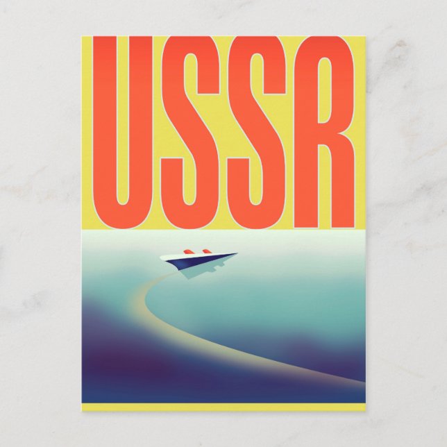 USSR Soviet Travel poster Postcard (Front)